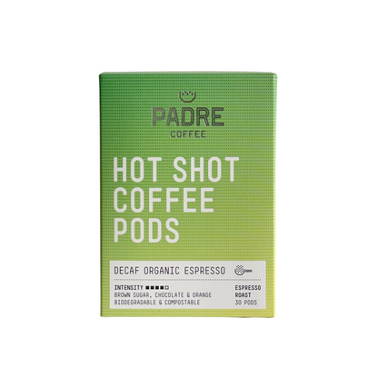 Padre Organic Decaf Coffee Pods Nespresso Compatible.  