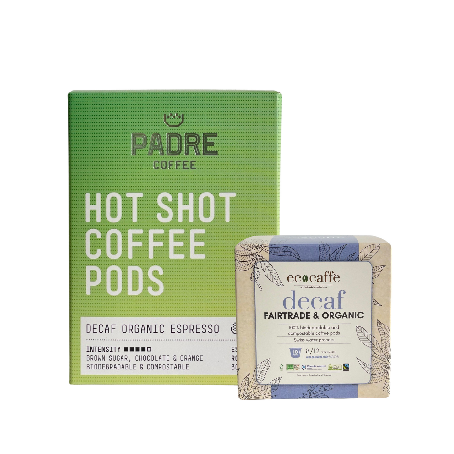 Pardre Organic Decaf Pods Ecocaffee Organic Decaf Pods Medium Roast Bundle - Nespresso Compatible Pods