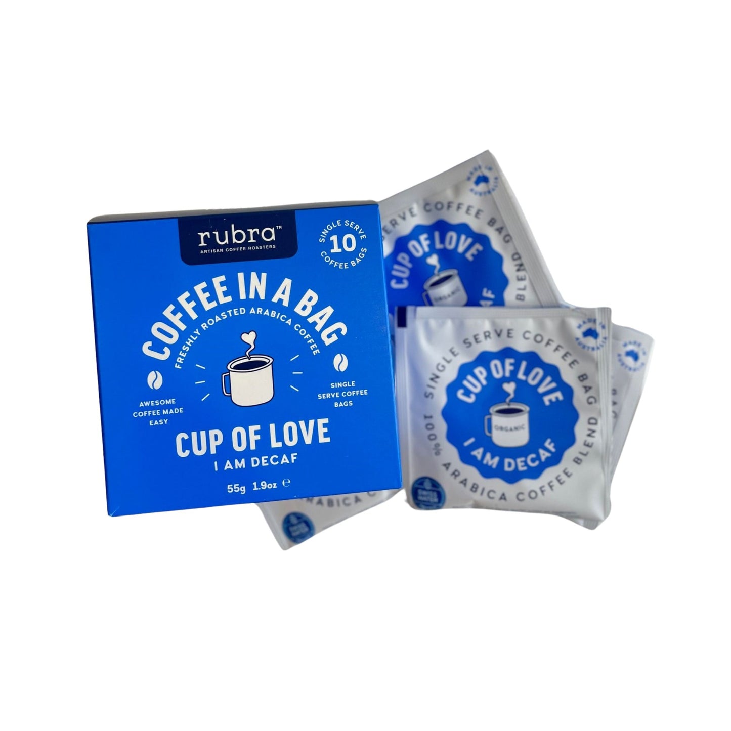 Rubra - Coffee in a Bag - Cup of Love / Decaf 10 pack